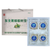 包邮 伴手礼结晶白蜜礼盒 4瓶装 东北特产谢尔盖黑蜂椴树雪蜜500g