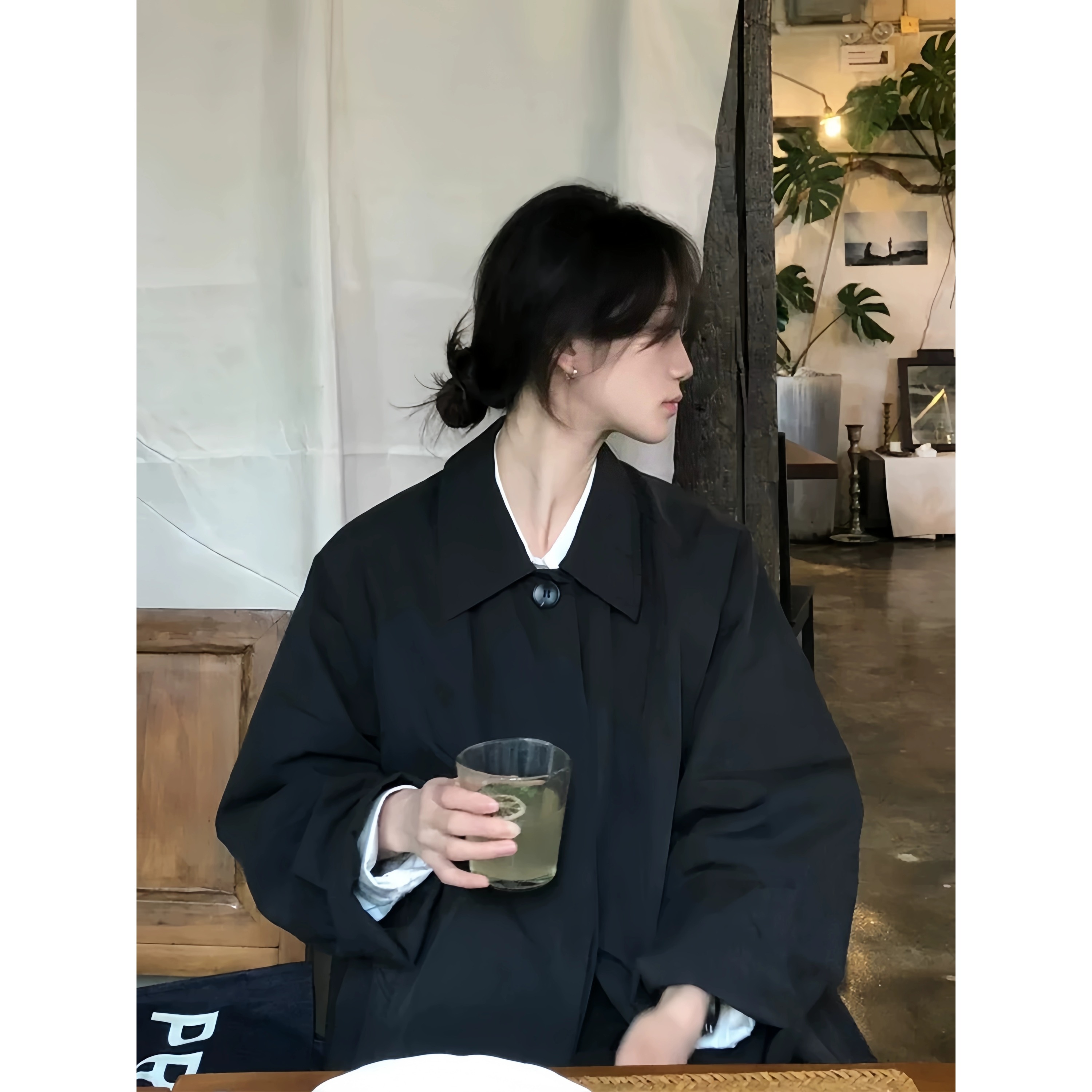 衣外套薄款衬衣上衣中长款