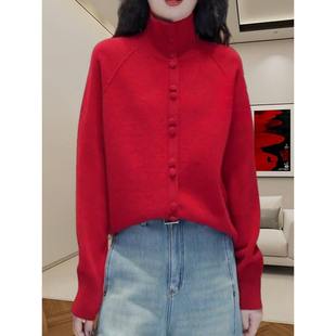 大码高端上档次女装2025秋冬宽松时尚气质高领长袖毛衣针织衫上衣
