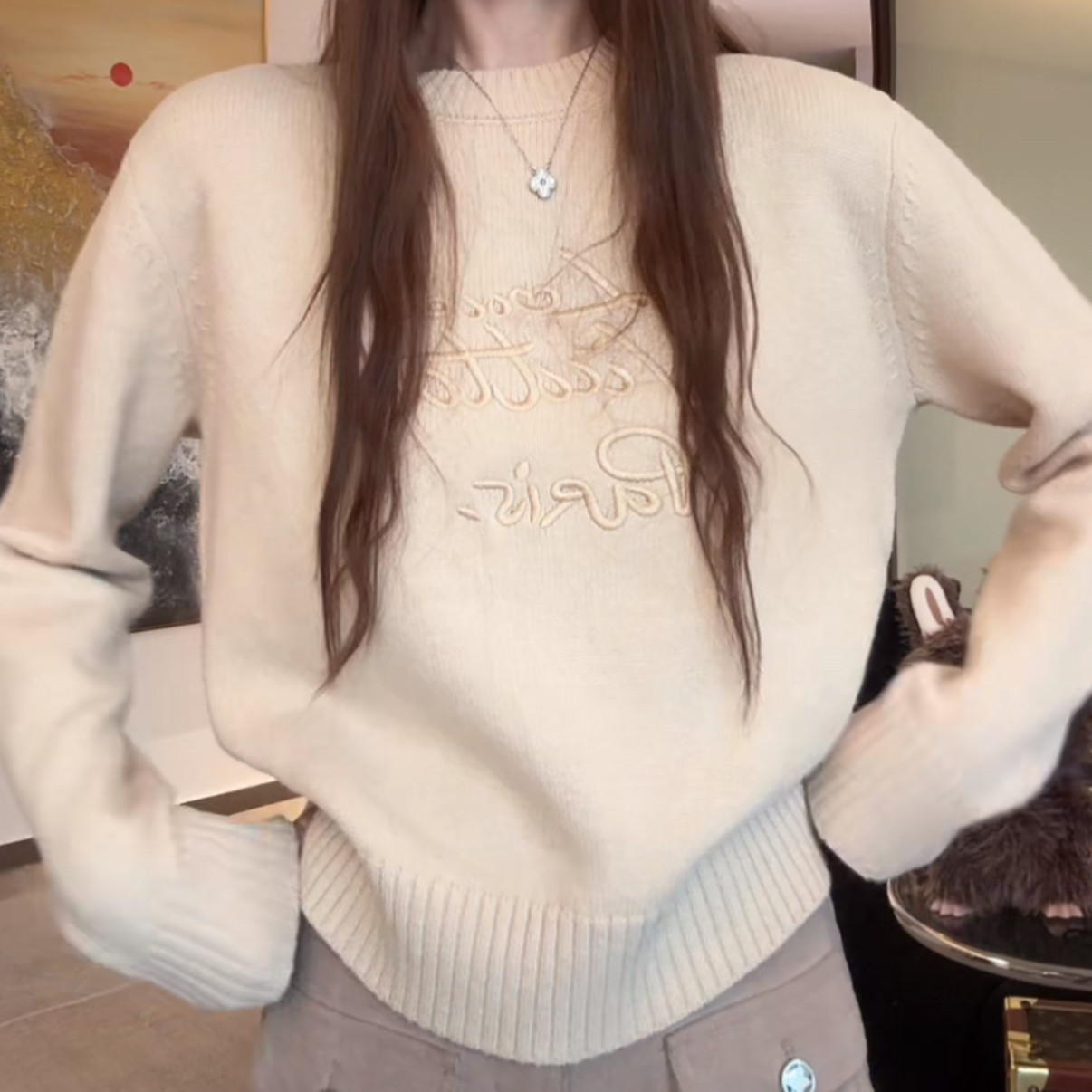 法式打底衫大码女装胖mm2025秋冬新款宽松文艺时尚长袖针织衫上衣,女装/女士精品,背心吊带,淘宝优惠券,粉丝福利购,淘宝优惠卷