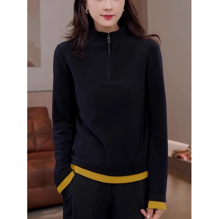 领上衣长袖打底衫百搭T恤