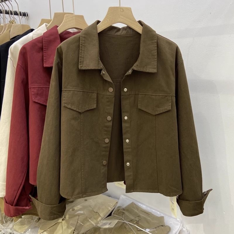 翻领夹克牛仔派克衬衣上衣