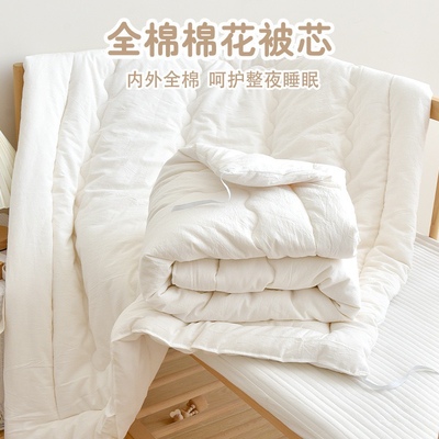 婴儿被芯新生儿童秋冬加厚纯棉花盖被幼儿园宝宝四季通用小被子