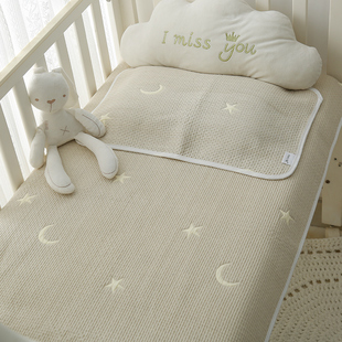 A类韩国婴儿盖毯春夏秋宝宝透气吸汗毯子纯棉幼儿园棉床单儿童床