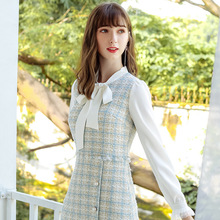 显瘦淑女长裙减龄针织仙女连衣裙 流苏长袖 2019秋冬新款 欧美风女装