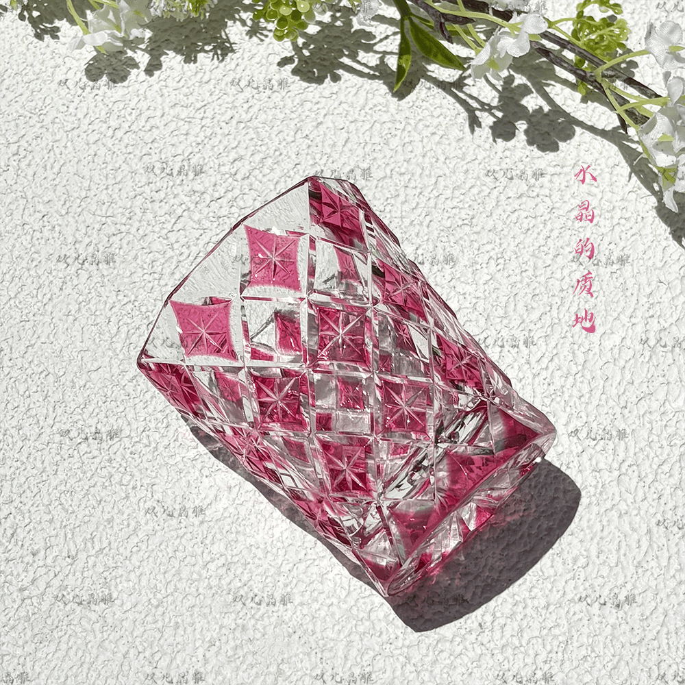 原创小众切子杯金红七宝-留白24K铅料水晶杯礼品高档氛围轻奢,餐饮具,洋酒/威士忌杯,淘宝优惠券,粉丝福利购,淘宝优惠卷