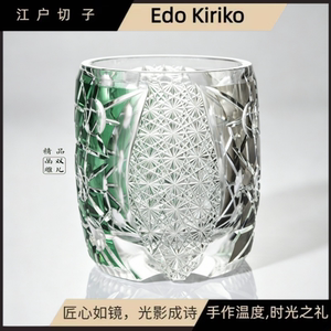 江户切子水晶杯家用威士忌酒杯创意惑星灰旋转酒轻奢杯洋酒杯商用