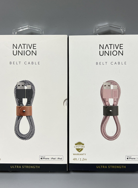 Native Union原装1.2米MFI认证凯夫拉苹果数据线 超结实抗拉防缠绕