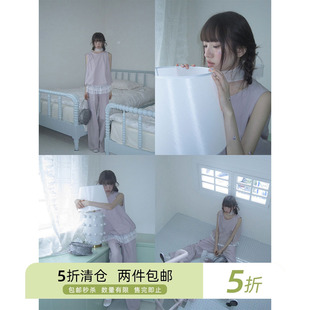 你好卡农 花苞背心抽绳工装裤套装女夏新款甜美小衫休闲裤两件套