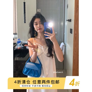 新款 温柔风设计感气质显瘦吊带裙子 蕾丝连衣裙女2021夏季