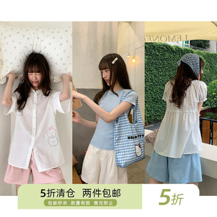 你好卡农 小个子阔腿短裤女夏季度假风韩系日常通勤简约休闲裤子