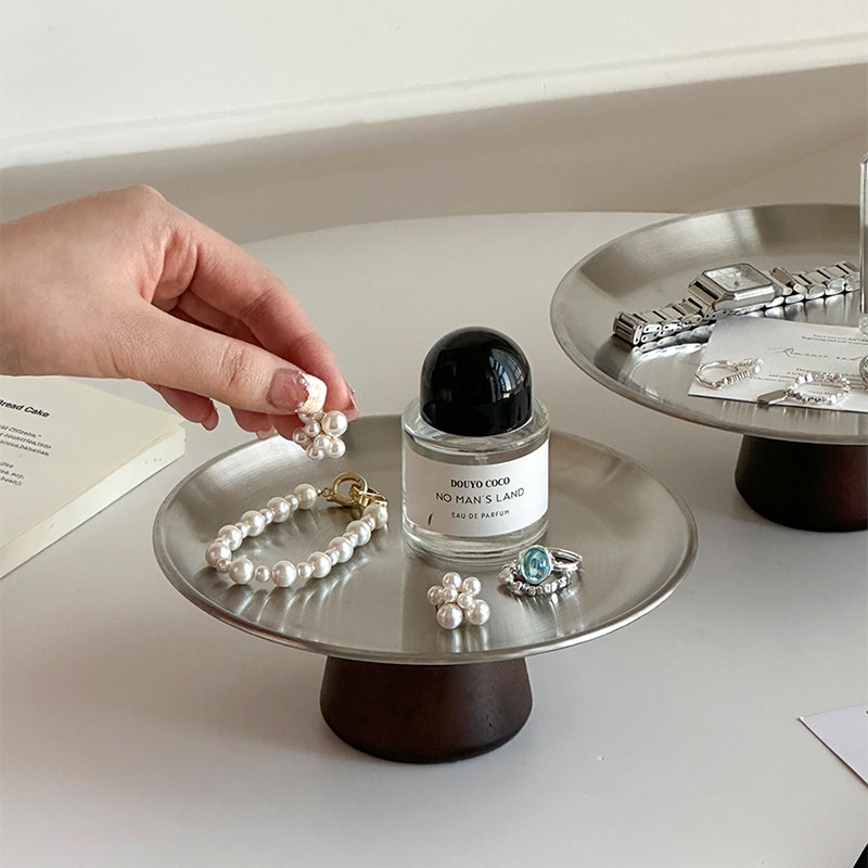 香薰首饰托盘耳环项链展示盘卧室桌面装饰摆件入户门玄关钥匙