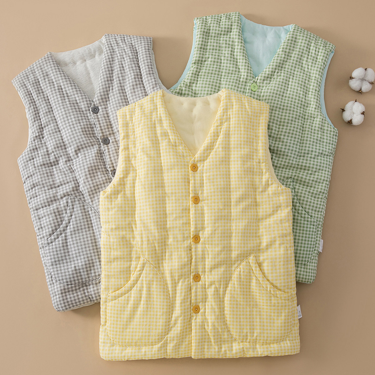 女士手工纯棉花马甲妈妈大人内外穿贴身马夹秋冬加厚保暖背心坎肩