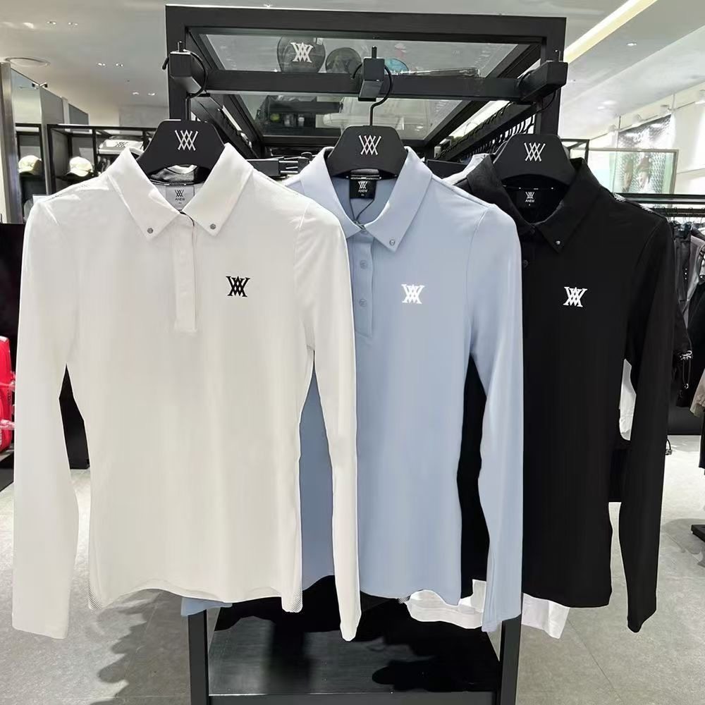 新款高尔夫女装长袖T恤户外运动上衣休闲透气速干POLO衫golf球衣