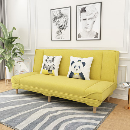 北欧小户型1.2 1.5 1.8米折叠多功能简易沙发 双人三人布艺沙发床