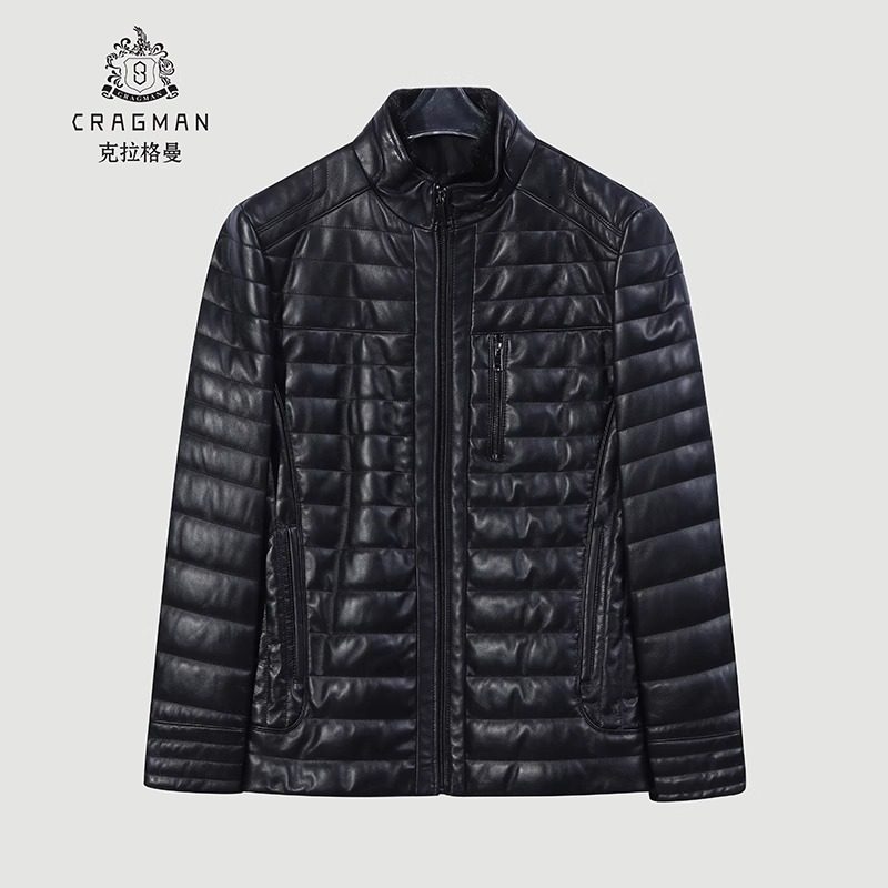 【猫猫推荐】克拉格曼男装羊皮皮衣D33P338003衣长64-71.5,男装,皮衣,淘宝优惠券,粉丝福利购,淘宝优惠卷