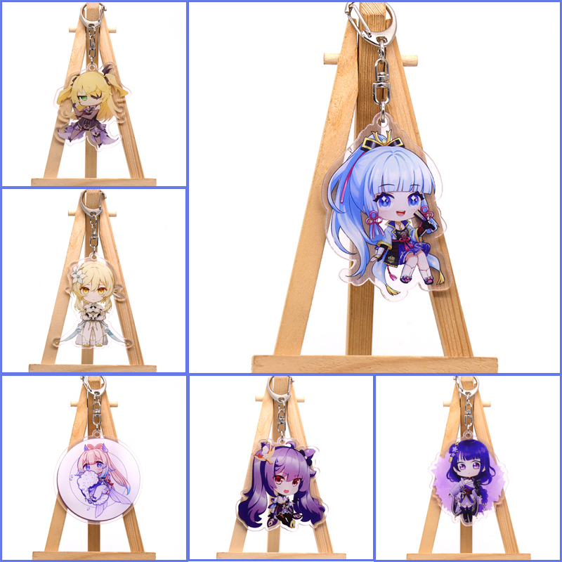 原神周边谷子钥匙扣雷电神里绫华珊瑚宫心海动漫亚克力双面小挂件