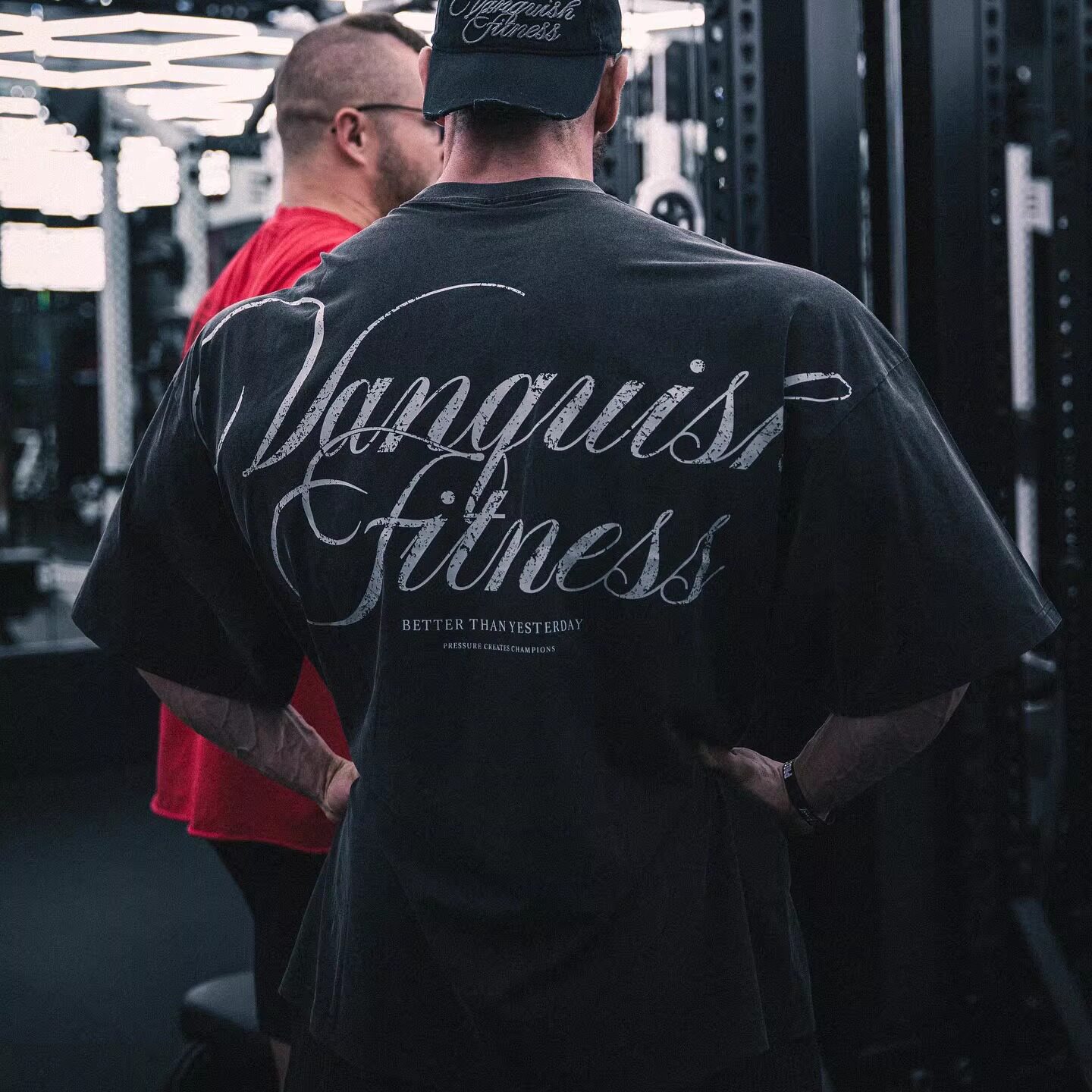 古典何赛同款VQ健身训练弹性棉水洗宽松短袖男女运动美式透气T恤