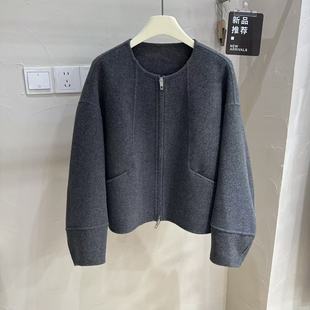 时尚 高端欧货双面羊绒大衣女韩版 简约百搭外套 design Original