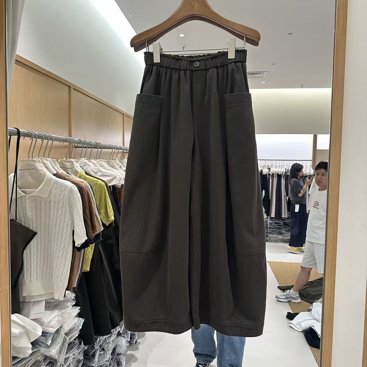 韩国高腰显瘦阔腿休闲裤女新款