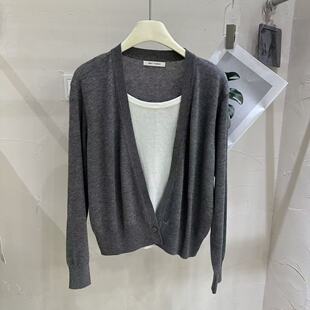 韩国超细羊毛假两件羊毛针织衫 女设计感小众百搭上衣 FOREST MEET