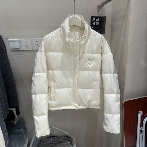 高端铜氨丝90白鹅绒爱心羽绒服