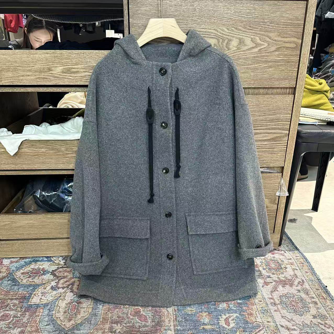 高端欧货15山羊绒双面羊绒大衣女高级感气质连帽百搭中长款大衣,女装/女士精品,毛呢外套,淘宝优惠券,粉丝福利购,淘宝优惠卷