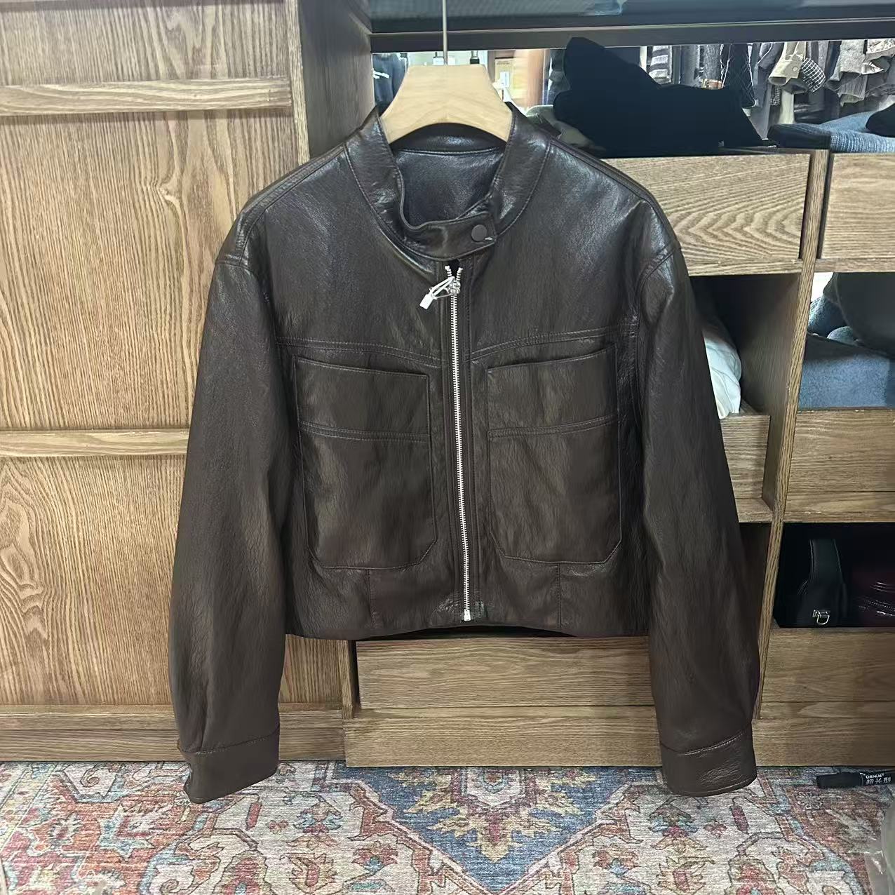 欧货蛋白皮小立领90白鸭绒羽绒服