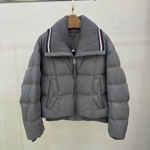 欧货针织大翻领90白鸭绒羽绒服