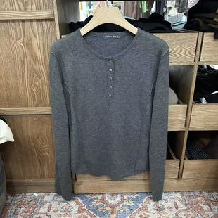 ITS A BAC 韩国半开扣套头羊毛针织衫女韩版时尚简约修身百搭上衣