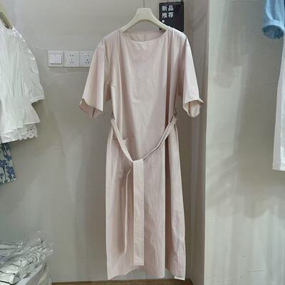 气质A字裙涤纶棉纯色收腰