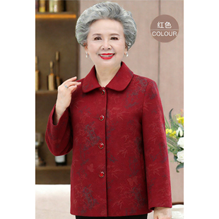 秋冬居家彩棉衣 中老年人大码保暖外套 妈妈装老太太上衣女装新款