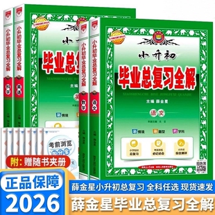 2026小升初毕业总复习全解语文数学英语科学全套通用版薛金星教材全解小学升初中总复习专项真题卷资料书小升初六年级下册金星教育