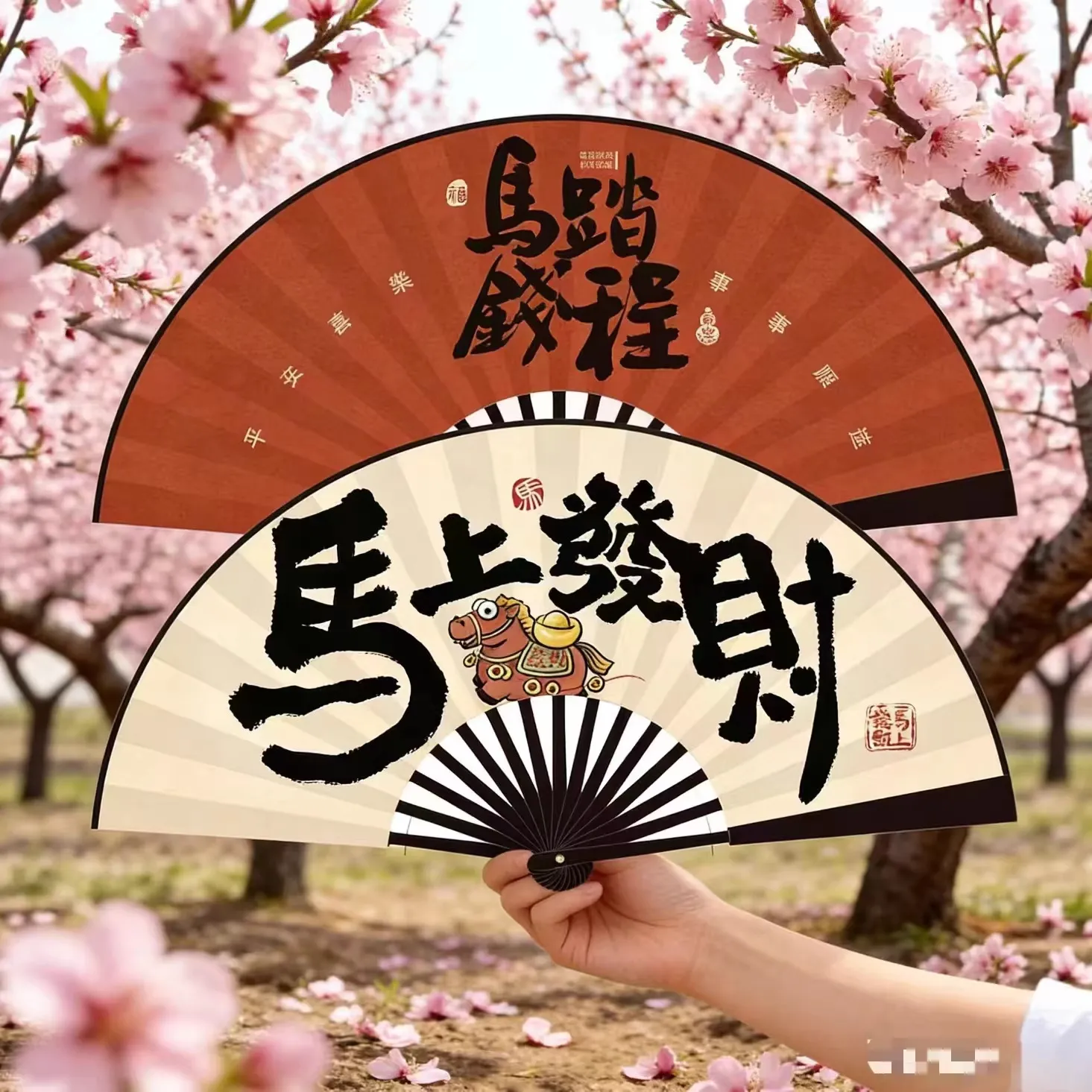 古风扇子新国潮女式汉服旗袍舞蹈儿童古风折扇随身折叠小巧扇