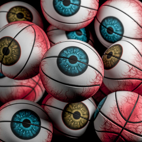 眼珠篮球0.2毫米颗粒超纤维皮