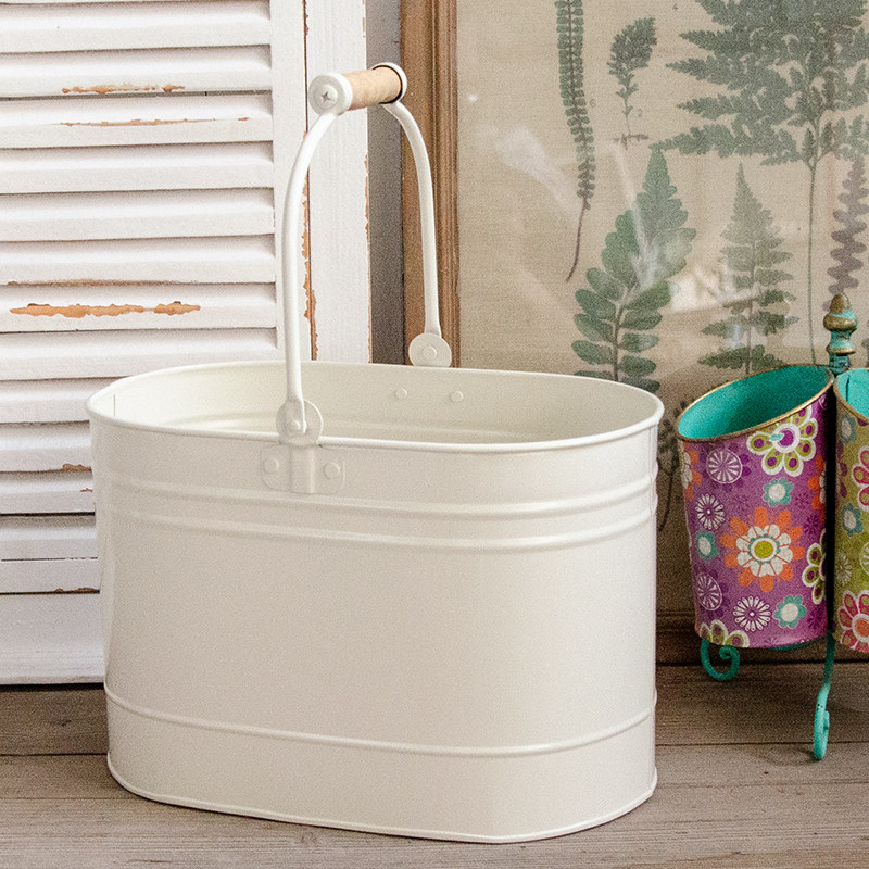 欧式大号醒花桶花店鲜花装饰大花桶家用铁艺邮差插花铁皮桶大花盆