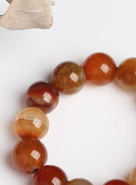 龙纹玛瑙单圈手链 男女款大气复古民族风水晶手串手饰品 厂家