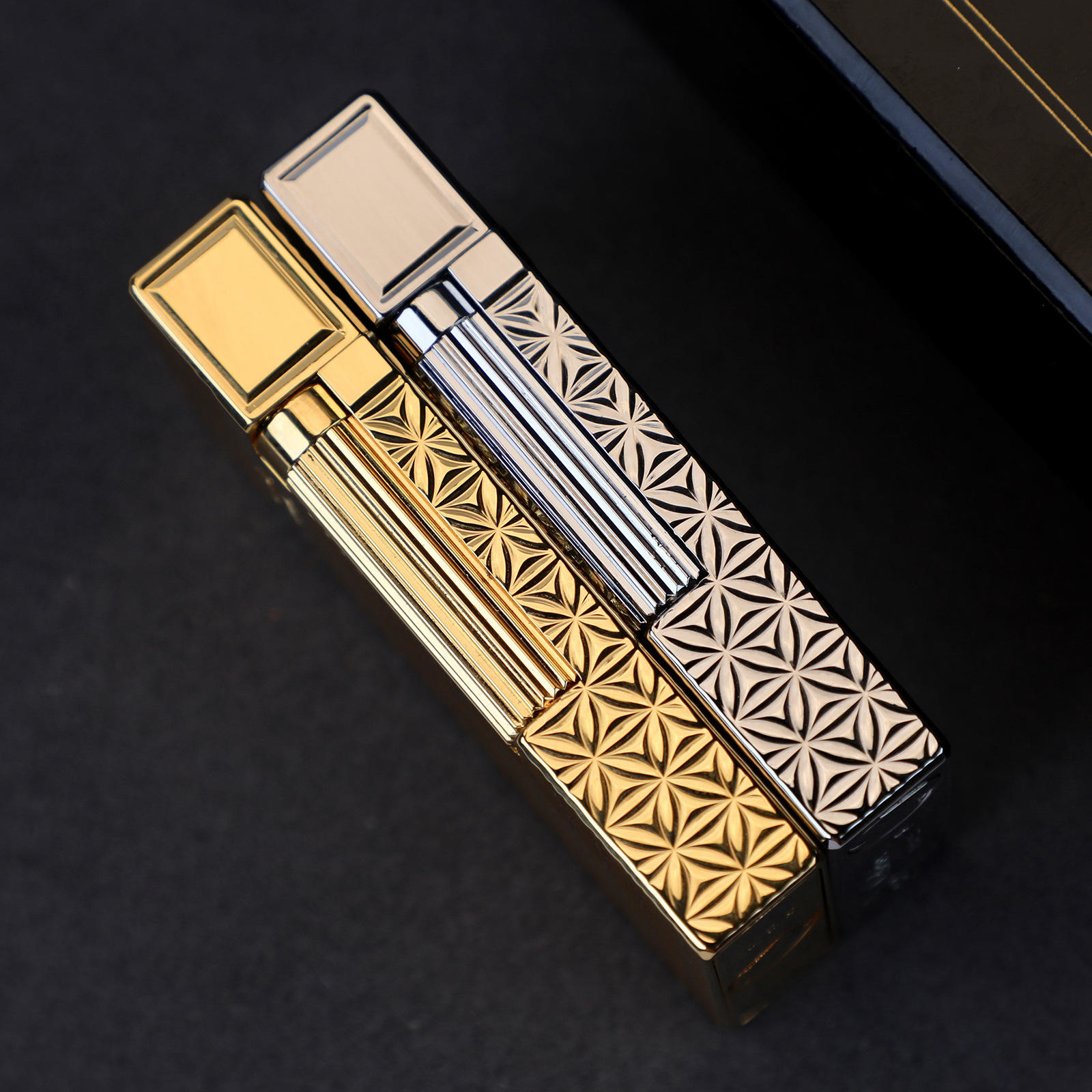 Calories卡路正品朗声机铜气机打火机个性六角砂轮侧滑送礼