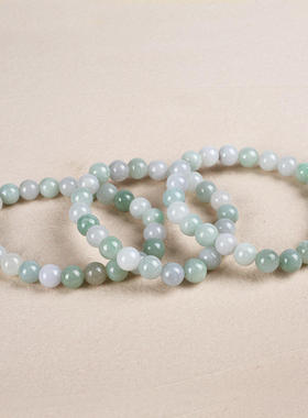 天然翡翠玉石手链 8mm翡翠玉石圆珠手串手链 时尚男女情侣款