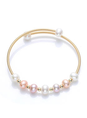 新款天然淡水珍珠14K注金珍珠手链女 直排珍珠手镯直播福利款选款