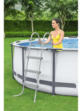 Bestway 56418 加厚帆布养殖鱼池可折叠支架夹网水池蓄水池游泳池