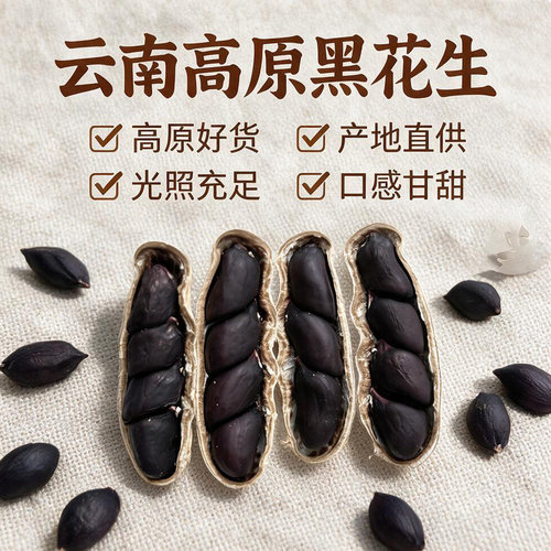 2026年云南富硒黑花生黑皮花生
