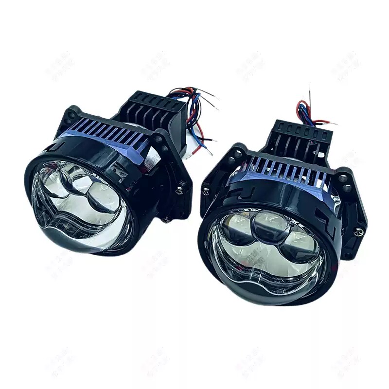 24V远近光一体鱼眼灯LED透镜大灯