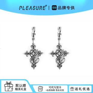 F136钛合金STK鸢尾花耳环情侣复古高级感轻奢气质百搭送生日礼物