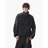 916-993-特P85深度库存春装拼接摇粒绒户外立领外套夹克无影墙，男装夹克，星座916