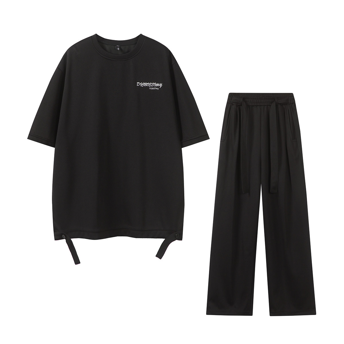 916-986-特P65无差价现货直播品质夏装套装短袖+长裤白底，男装T恤，星座916