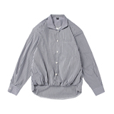 916-W92-特P58无差价假两件垫肩长袖衬衫白底，男装衬衫，星座916