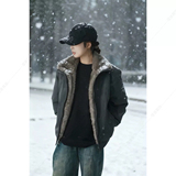 916-997-特P105【两面穿座山雕】灰色货足雪兽同款冬装棉衣网图，男装棉衣，星座916