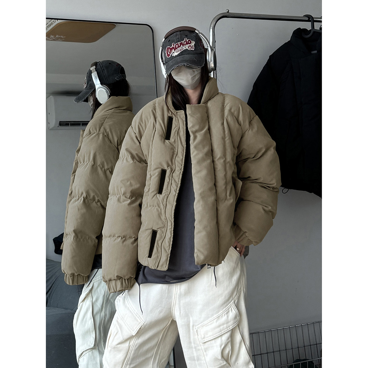916-967-特P105无差价冬装麂皮绒雅丹风美式棉衣中性M-3XL,男装棉衣,星座916