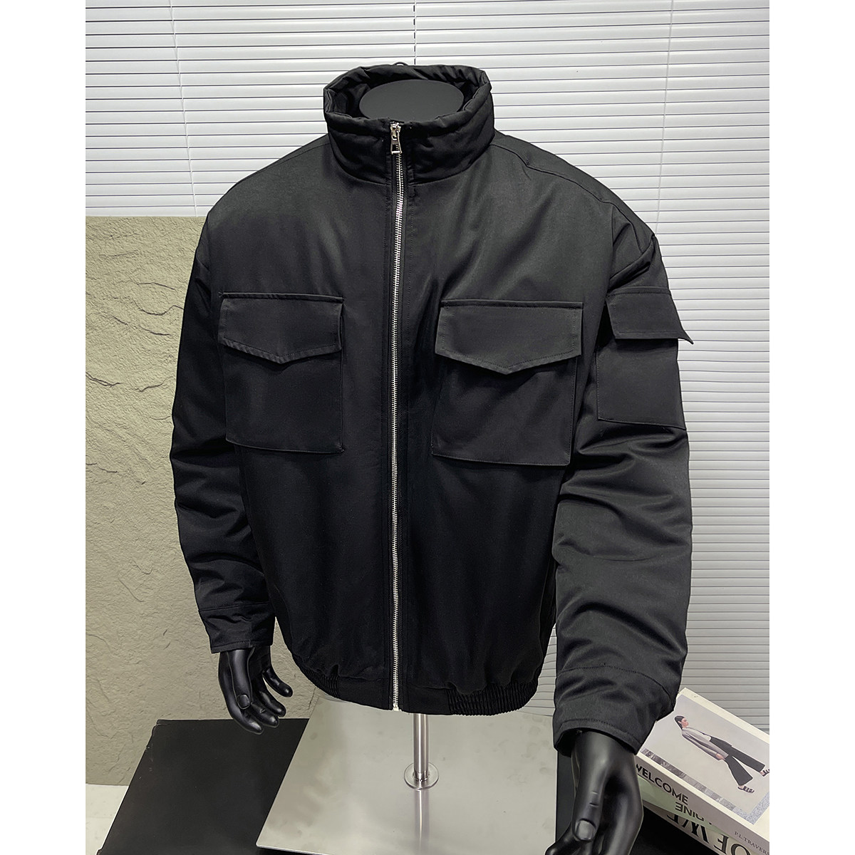 916-972-特P115无差价印花棉衣冬装美式工装立领棉服假模,男装棉衣,星座916